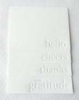 blind impression thanks stationery
letterpress thank you note cards
blind impression thank you note cards