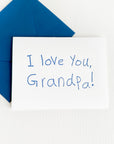 i love you grandpa letterpress greeting card
greeting card for grandpa
grandparent letterpress greeting card
hand lettered letterpress greeting card