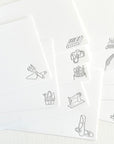 boxed set of letterpress note cards - ballet slippers