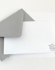 letterpress boxed set of stationery with garden tools design
stationery with bag of garden tools
stationery for a gardener