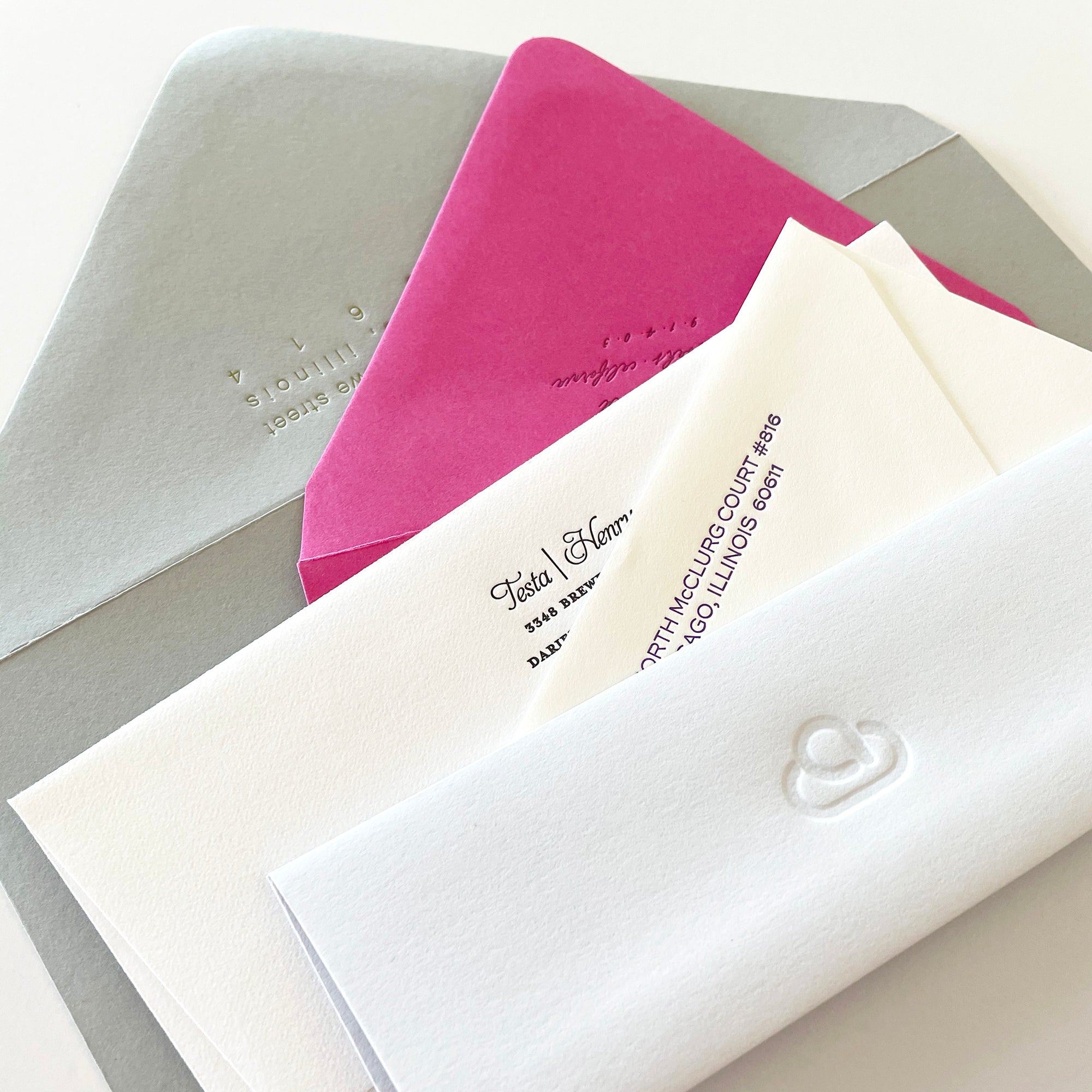 letterpress return address envelope printing (ADD ON)