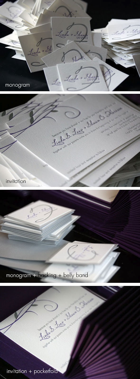 wedding invitations:  linda + shaun
