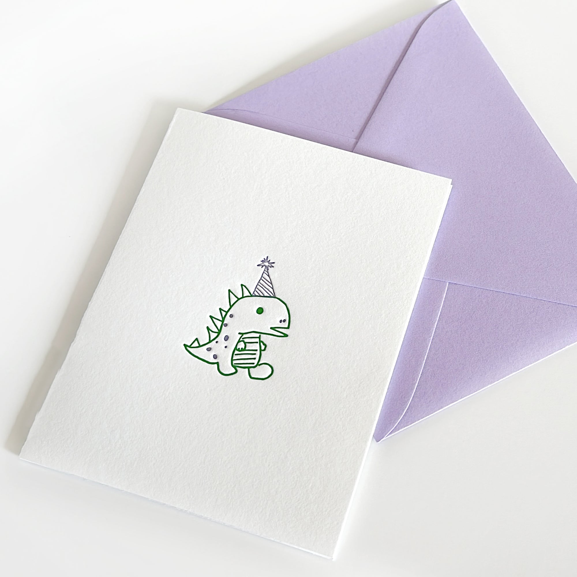 letterpress birthday card

dino greeting card

dinosaur birthday card

letterpress dinosaur birthday card

letterpress party hat dinosuar card
