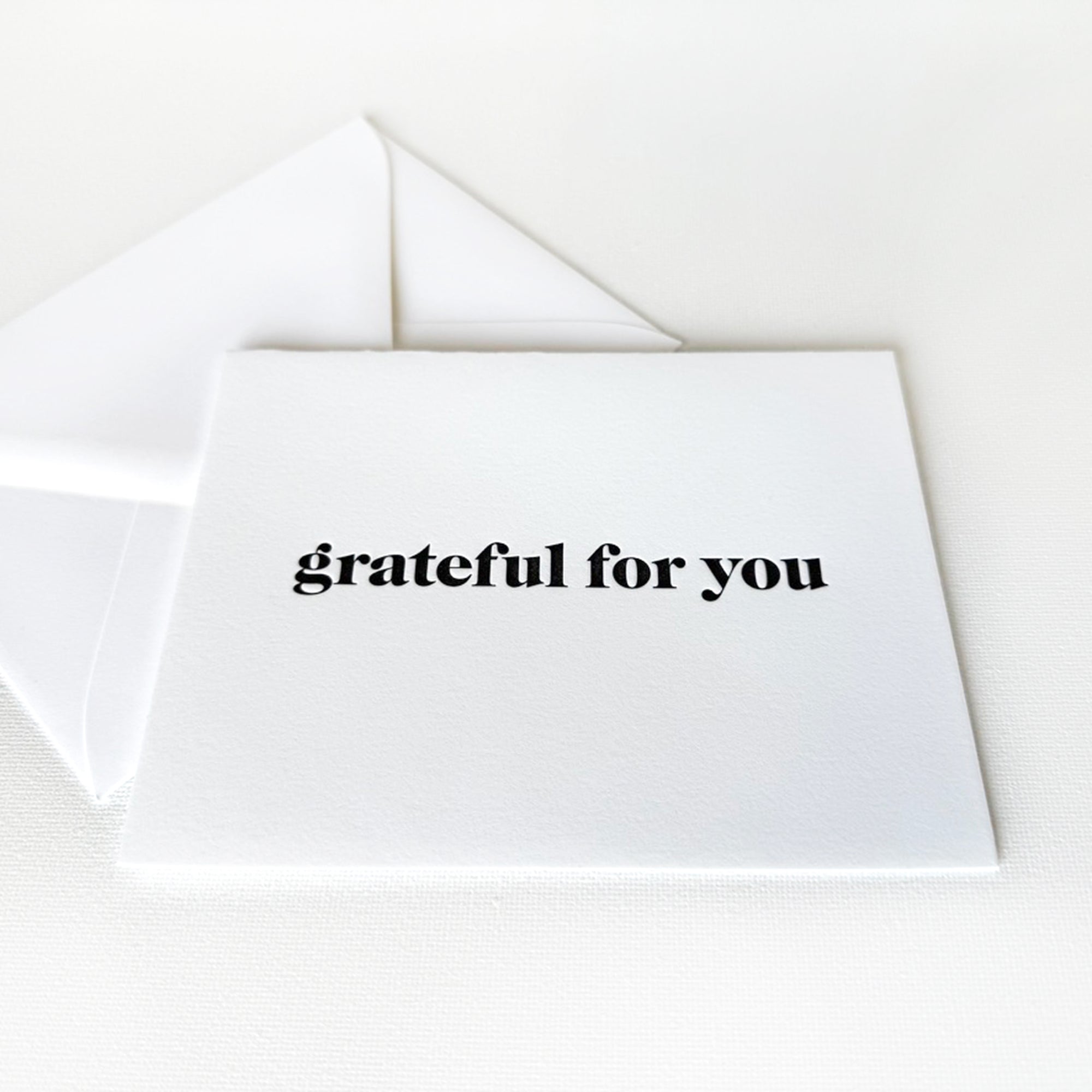 thank you card

thank you letterpress greeting card

thank you letterpress card

grateful for you card