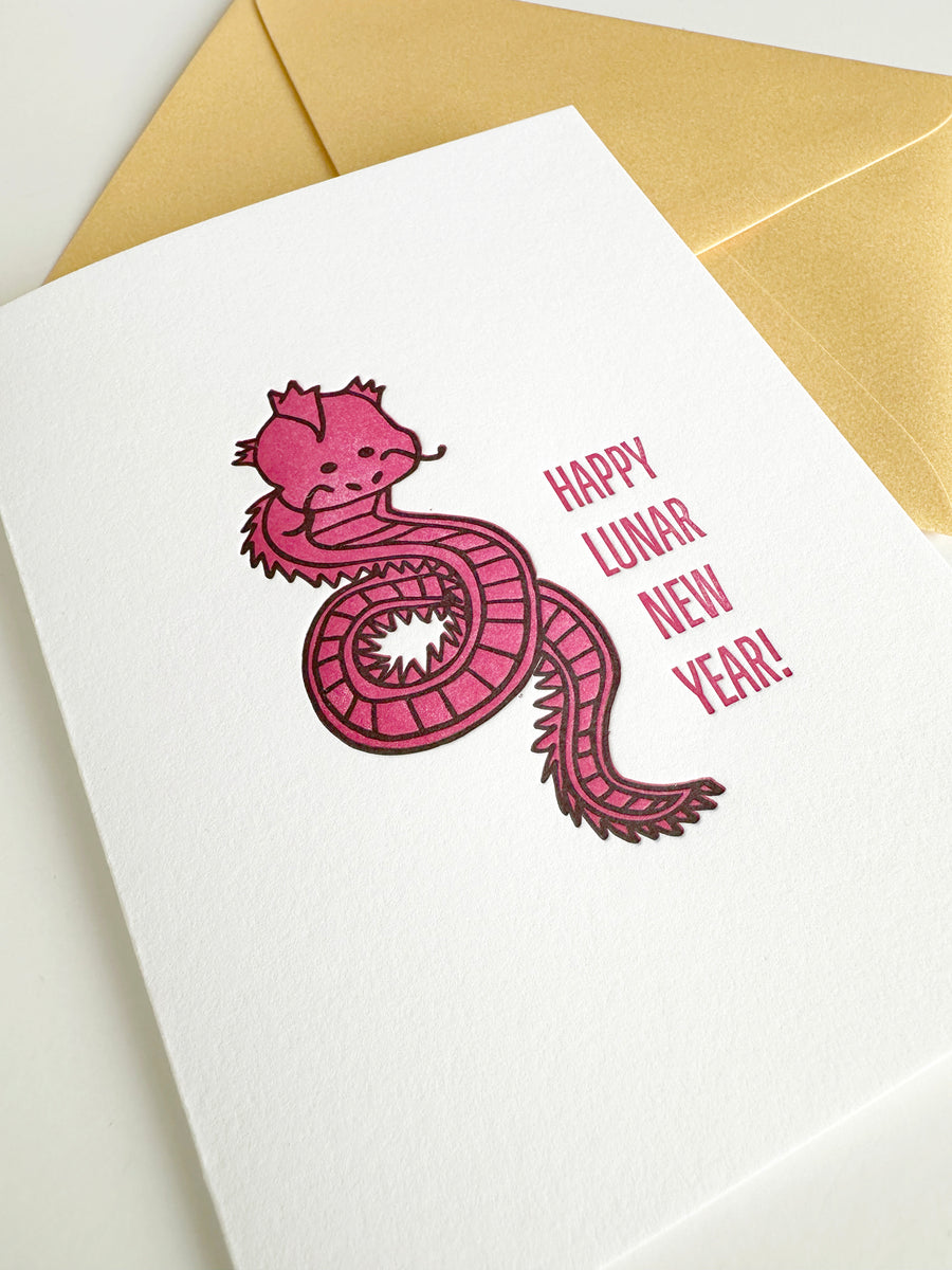 lunar new year card - year of the dragon