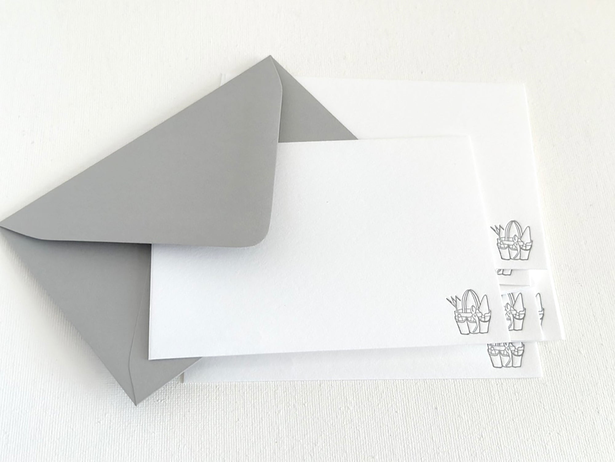 letterpress boxed set of stationery with garden tools design

stationery with bag of garden tools

stationery for a gardener