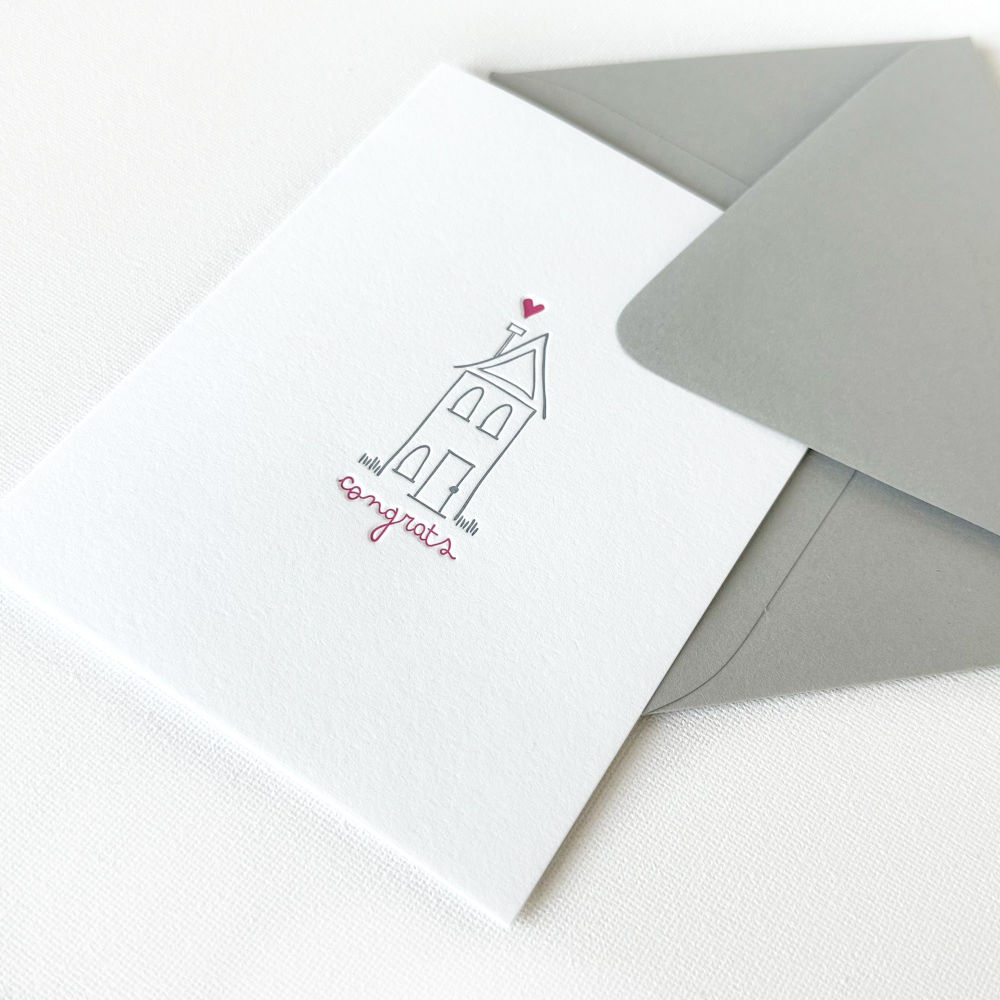 housewarming card

new home card

letterpress housewarming greeting card

congrats new home card