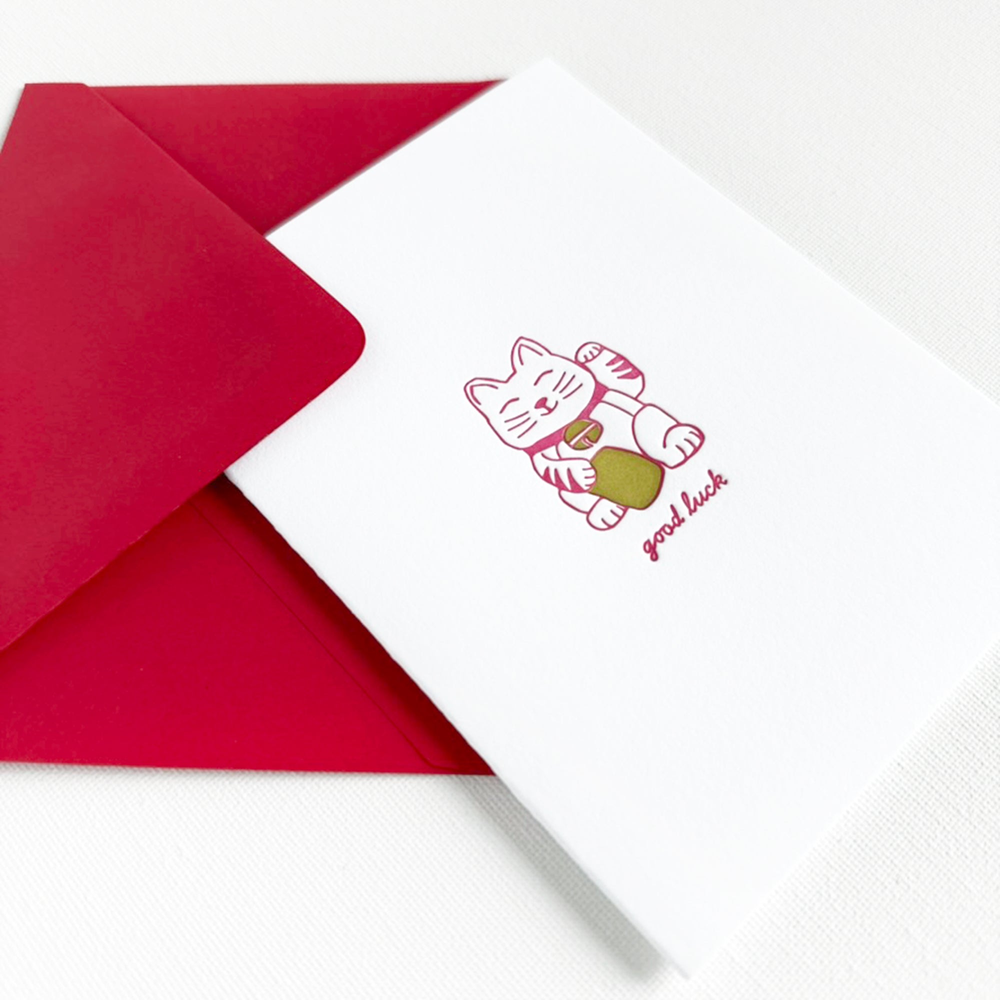 Maneki-Neko card
japanese lucky cat card
lucky waving cat card
lucky cat greeting card