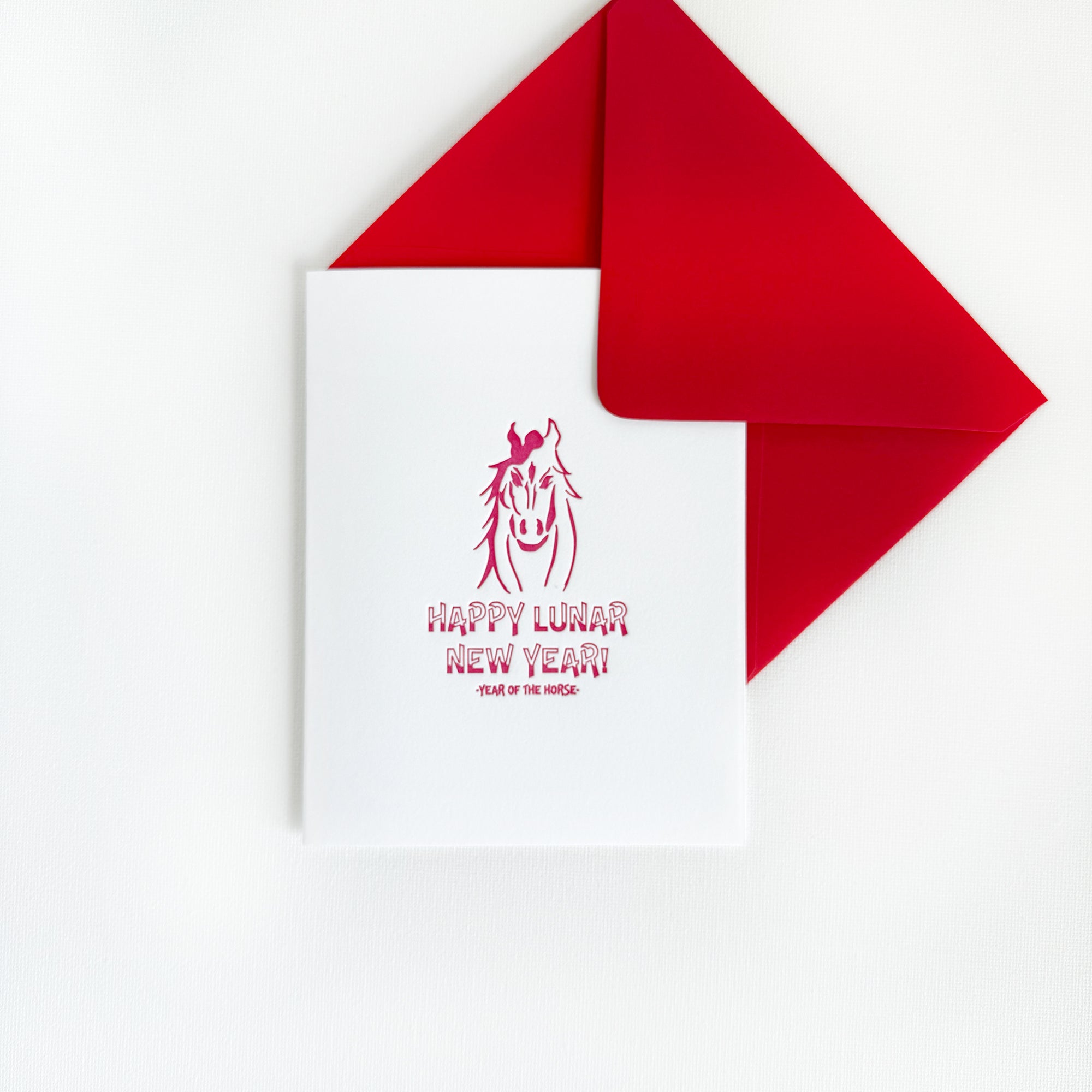 lunar new year letterpress card

year of the horse letterpress greeting card
