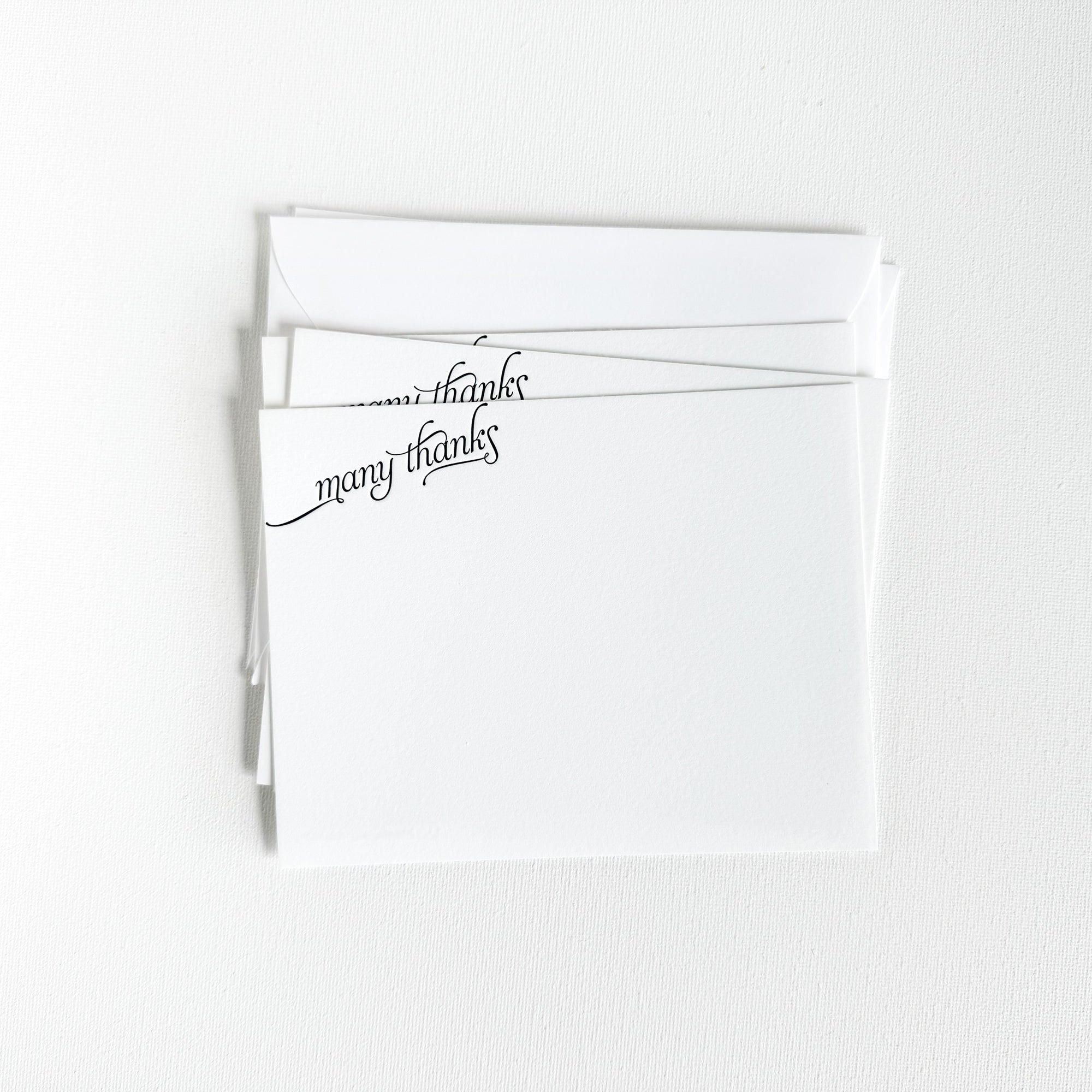 many thanks letterpress printed note cards

many thanks letterpress stationery