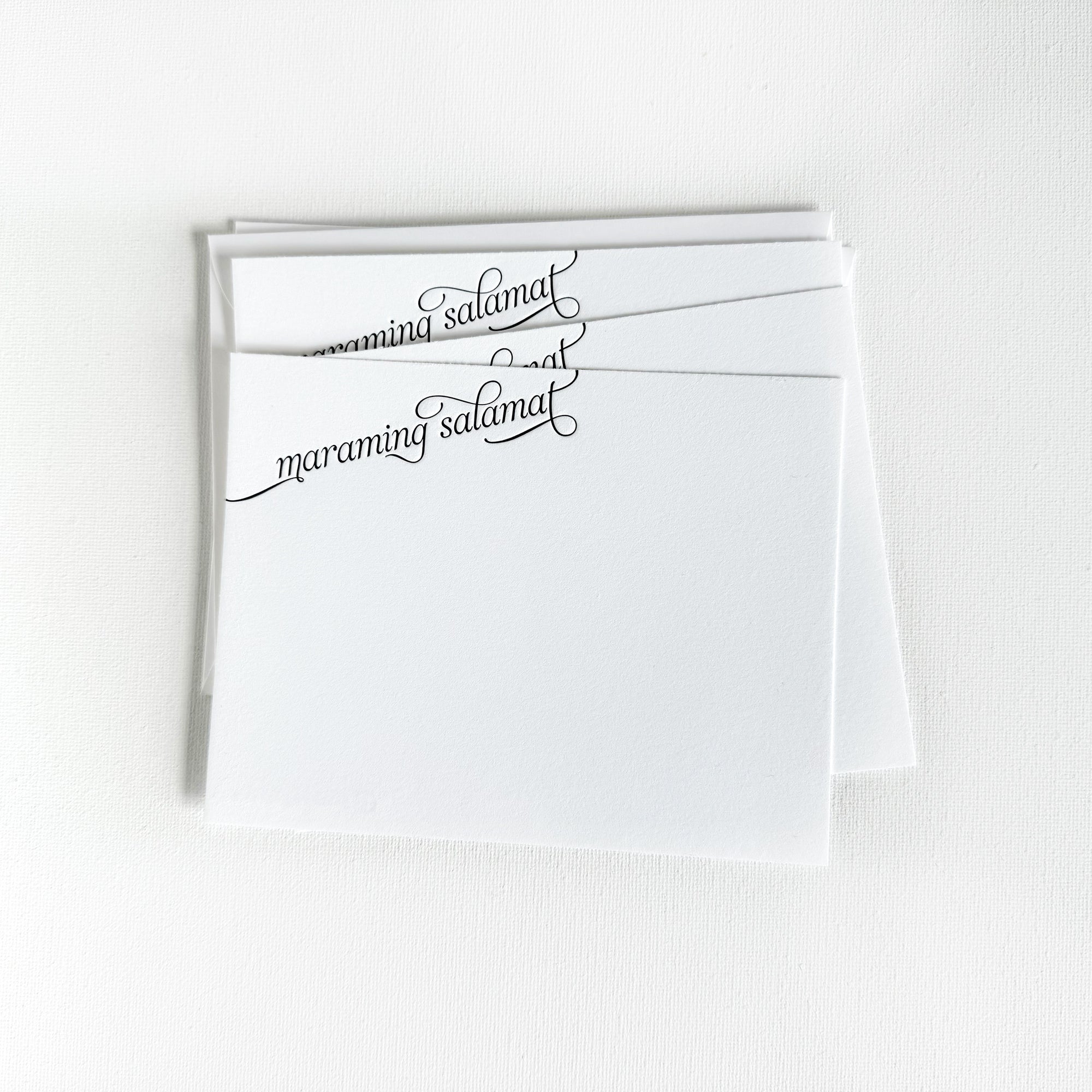 maraming salamat letterpress note cards

thank you note cards in tagalog

maraming salamat stationery