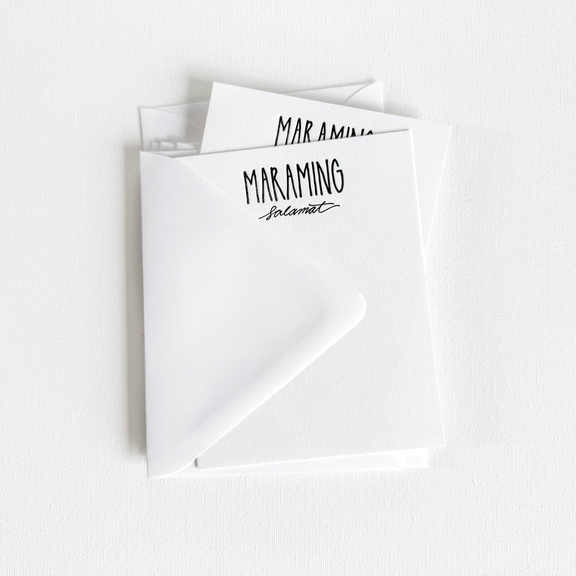 maraming salamat thank you cards in tagaolog

maraming salamat letterpress thank you cards in tagalog