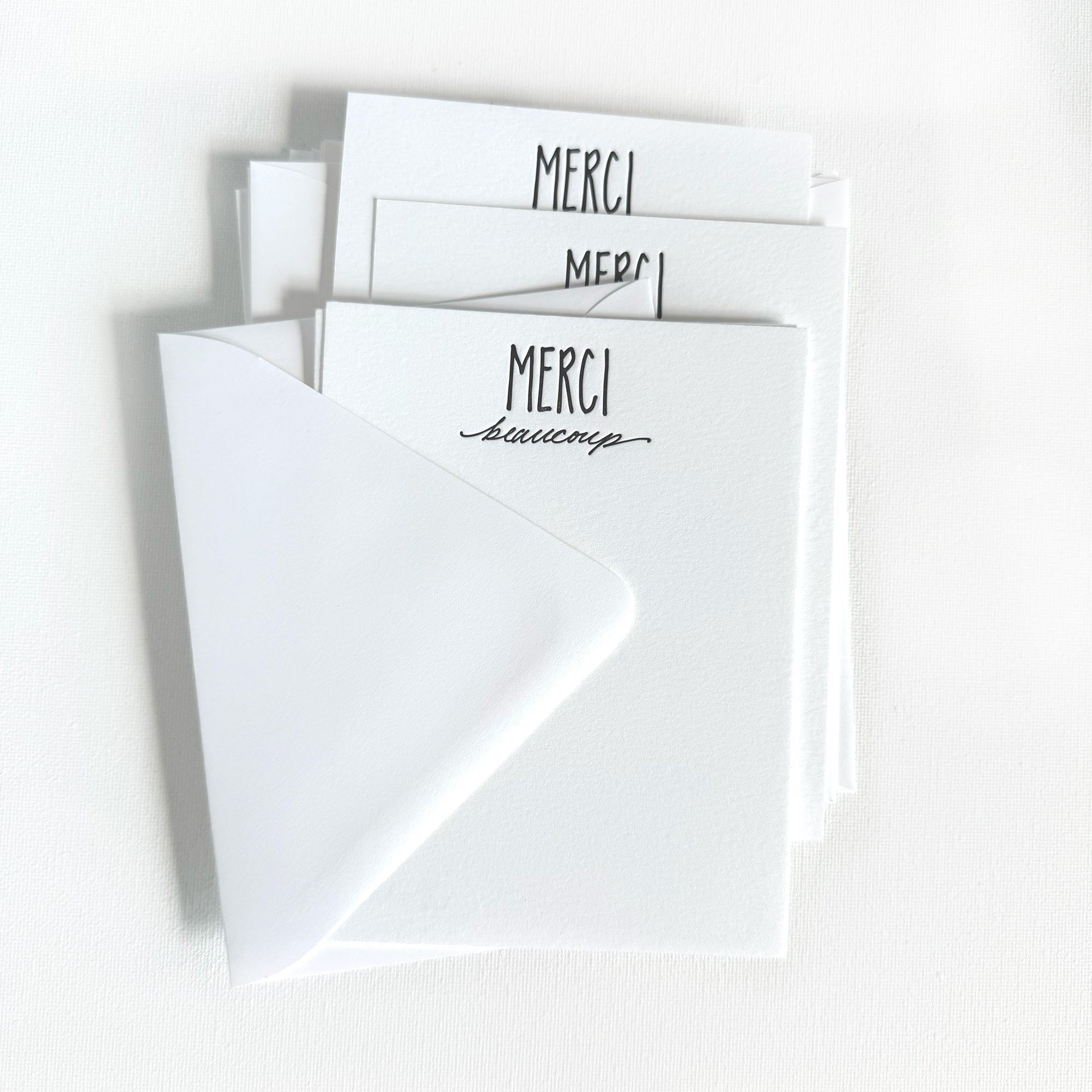 merci beaucoup thank you cards in french

letterpress merci beaucoup boxed set of thank you card in french