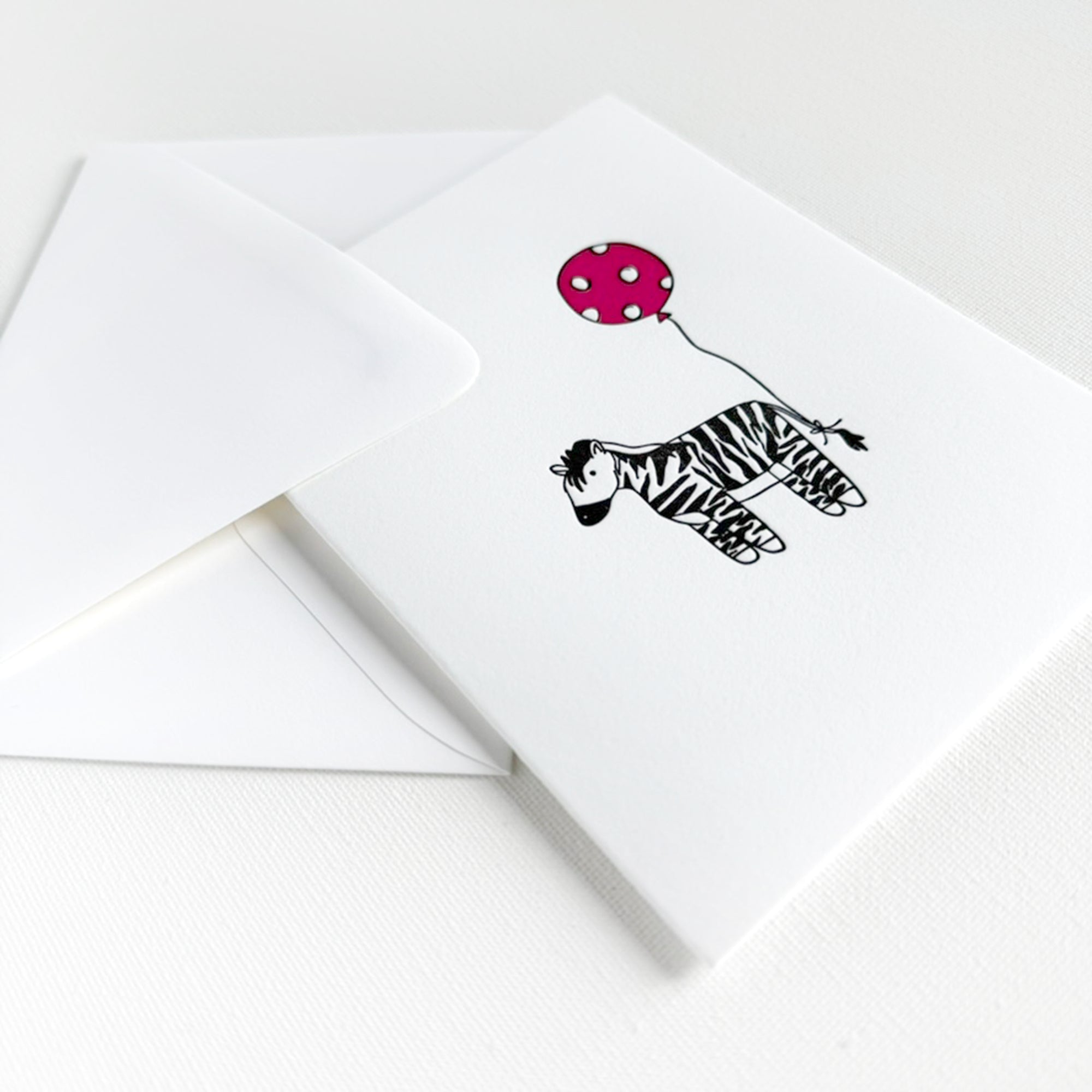zebra letterpress card
party zebra card
cute zebra greeting card