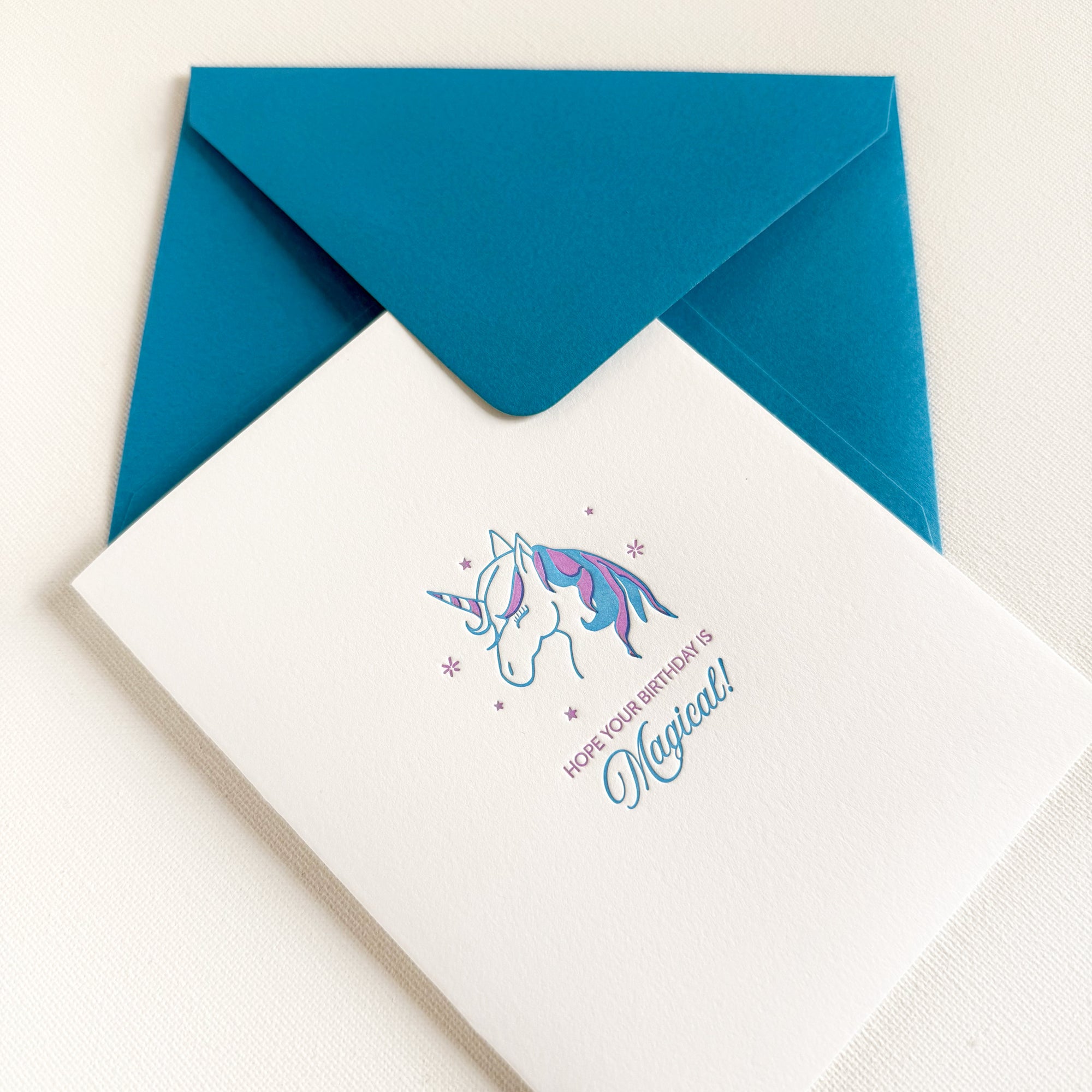 unicorn birthday card
unicorn letterpress birthday card
magical unicorn birthday card