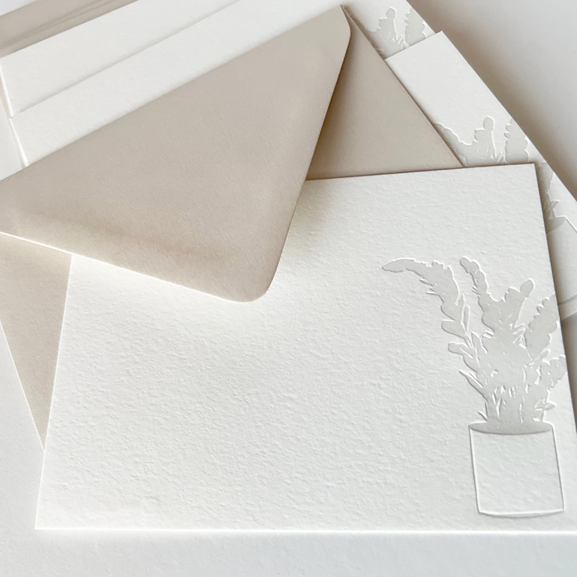 zz plant stationery

boxed set of stationery with zz plant design

letterpress note cards with zz plant design
