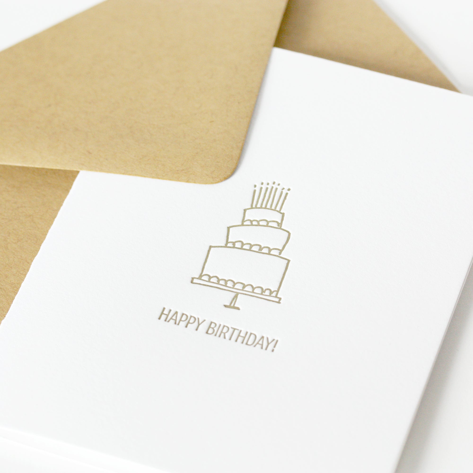 happy birthday letterpress card
birthday cake greeting card
