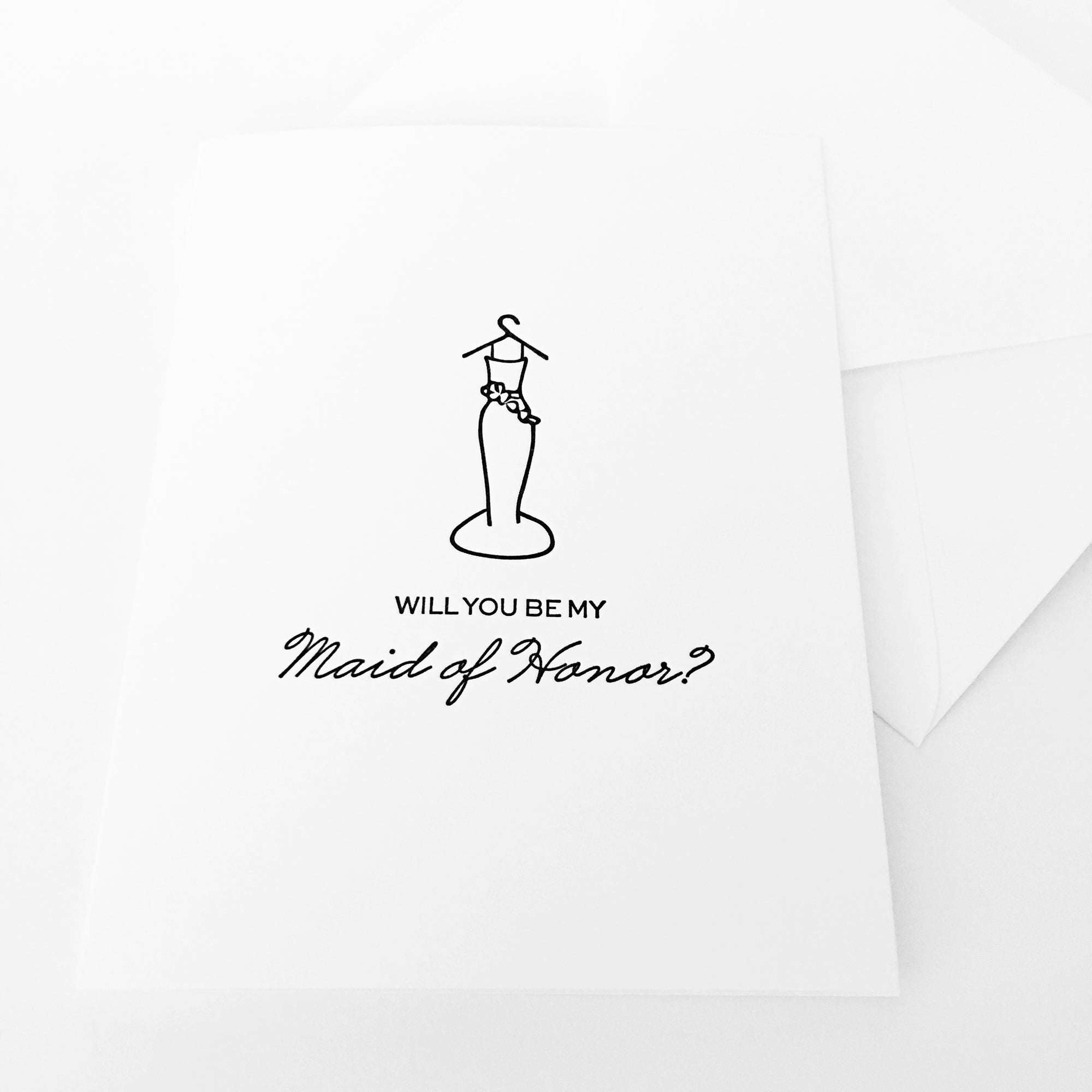 will you be my maid of honor letterpress card

maid of honor card