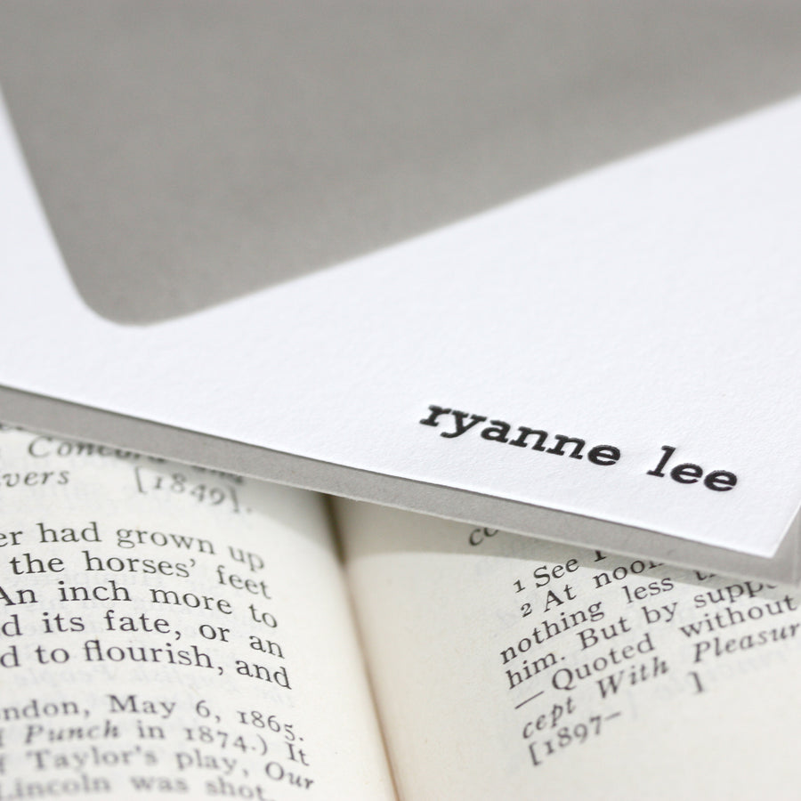 personalized letterpress stationery | classic and timeless | ryanne style