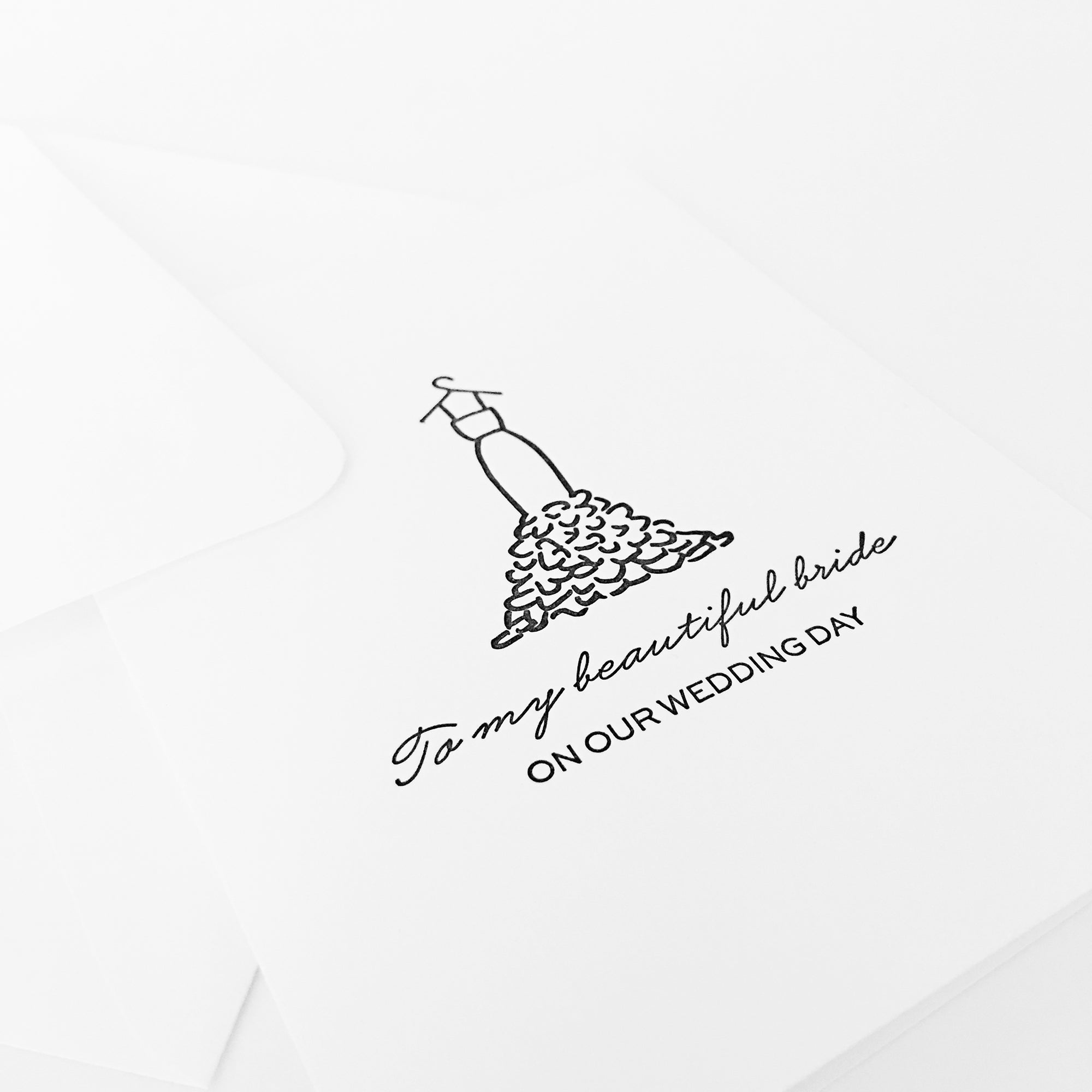 beautiful bride letterpress card

to my bride on our wedding day card